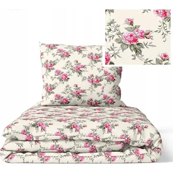 Povlečení Krepové povlečení 200x220 cm + 2x 70x80 cm POLSKÁ VÝROBA, vzor: Růžičky B