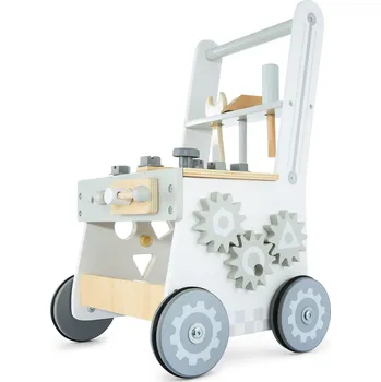 Obraz Odrážedlo Mamabrum dřevěná dílna 3v1 bílá