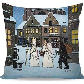 Povlečení Matějovský Mikuláš, anděl a čert 40x40 cm