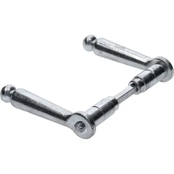 Dveřní kování klika KLU26Zn, bílý zinek - dveřní kování 130 x 60 mm, průměr osazení na štítek 18 mm, 1 pár