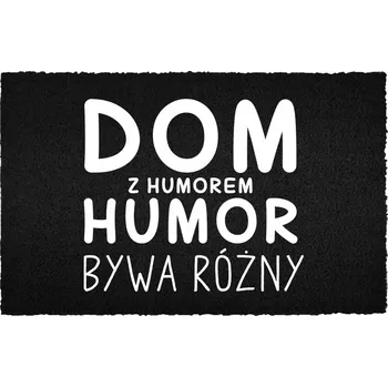 Rohožka KOKOSOVÁ VSTUPNÍ ROHOŽKA ČERNÁ 40X60 CM - ZÁBAVNÁ ROHOŽKA PŘED DVEŘE S HUMOREM
