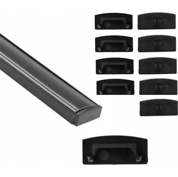 IP kamera Záslepka pro povrchový profil N01 N02 N03 bez otvoru, černá, 10 ks