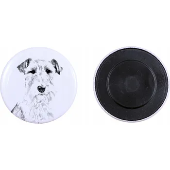 Obraz Foxteriér drsnosrstý - magnet s psím pozadím, výjimečně lehký, silný