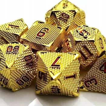 Příslušenství k deskovým hrám STARÝ SVAZEK SADA 7 KOVOVÝCH RPG kostek