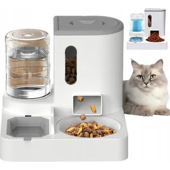 Miska pro psa AUTOMATICKÝ VÝDEJNÍK VODY A KRMIVA MISKA PRO KOČKY A PSA DÁVKOVAČ 2V1