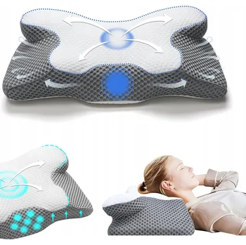 Polštář Ergonomický ortopedický polštář na spaní z paměťové pěny 60x34x13 cm