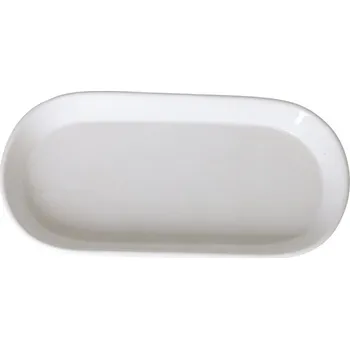 Keramický servírovací tác bílý dekorativní 25,5 cm