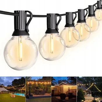 Venkovní osvětlení ZAHRADNÍ SVĚTELNÝ ŘETĚZ Žárovky 50 LED Venkovní Světýlka Zahradní