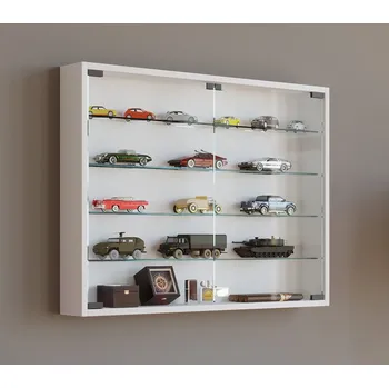 Komoda VCM Nástěnná vitrína Mandosa L, bílá 650512