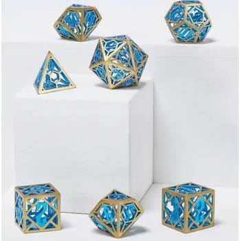 Příslušenství k deskovým hrám KRYSTALY ATLANTIDY SADA 7 KOVOVÝCH RPG kostek