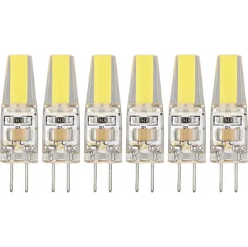 Žárovka 6 KS LED ŽÁROVKA G4 500LM 6W STUDENÁ BÍLÁ 6500K