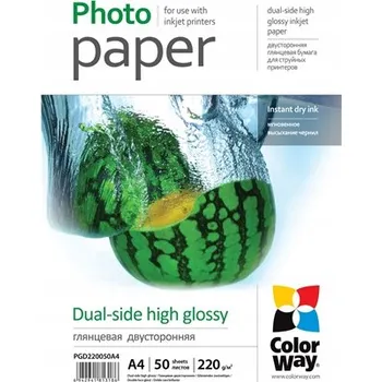 Fotopapír Fotopapír ColorWay A4 50 ks lesklý, 220 g/m²