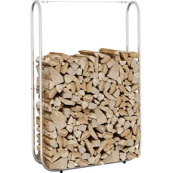 Stojan na palivové dřevo 100x25x150 cm Pozinkovaná ocel - 8721158560414