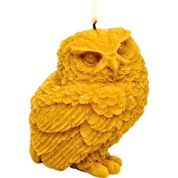 Svíčka Vonná svíčka Sova | 250 g | Svíčkománie3D | Barva: Bílá
