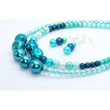 Náhrdelník Náhrdelník - perlový - tyrkysový