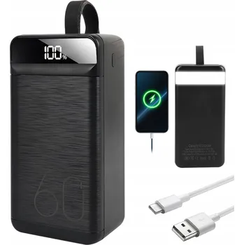 Powerbanka POWERBANK 60000MAH 3X USB A + USB-C VÝKONNÁ POWERBANKA S VELKOU KAPACITOU