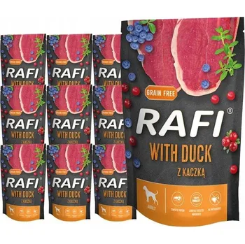 Krmivo pro psa Vlhké krmivo pro psy Rafi s kachnou, sáček, sada 10 x 500 g