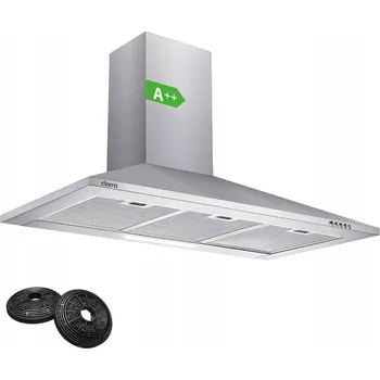 Digestoř Nástěnná digestoř Ciarra CBCS9201 90 cm kuchyňská digestoř 370 m3/h stříbrná