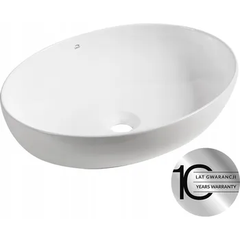 Umyvadlo Umyvadlo na desku oválné Laveo Desna 51 cm bílé