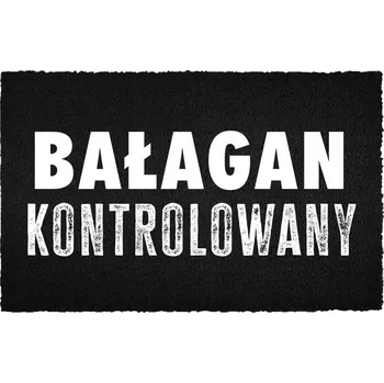 Rohožka KOKOSOVÁ ROHOŽKA ČERNÁ KE DVEŘÍM - KONTROLOVANÝ CHAOS