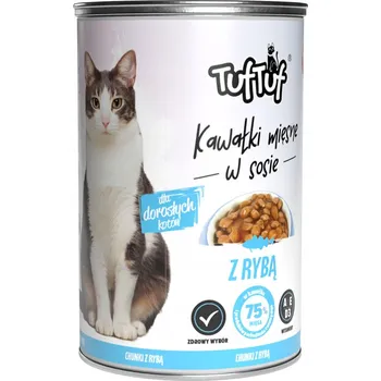 Krmivo pro kočku Mokré krmivo pro kočky TUF TUF kousky s rybou 415 g