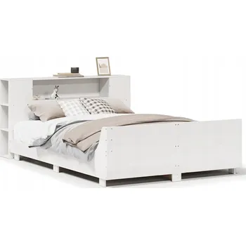 Postel Rám postele s čelem, borovice bílá, 227,5 x 156 x 82 cm