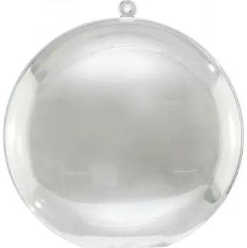 Vánoční dekorace Vánoční Koule průhledná Brewis plastová 9 cm 1 ks