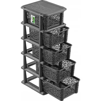 regál Koupelnový regál BranQ antracit 29 x 25 x 72 cm