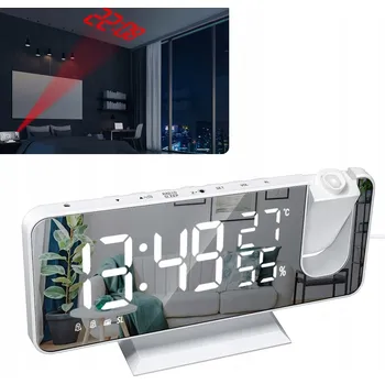 Hodiny ELEKTRONICKÉ HODINKY BUDÍK ALARM TEPLOMĚR ZRCADLO LED HODINY RÁDIO