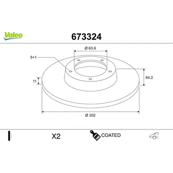 Brzdový kotouč Brzdový kotouč VALEO 673324