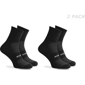 ROGELLI Coolmaxové ponožky Rogelli ESSENTIAL 2 páry v balení 44/47 ČERNÁ