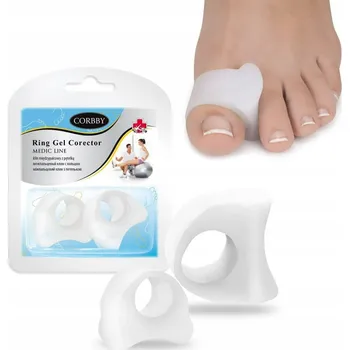 Gelový korektor prstů s kroužkem Corbby S bílý