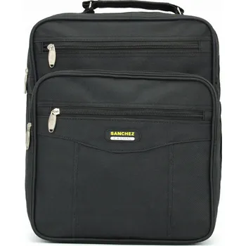 Pánská velká vertikální taška do práce, na univerzitu, pracovní A4 černá Sanchez