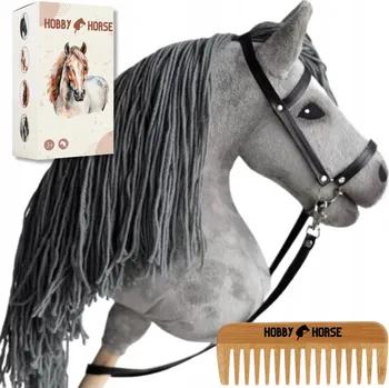 Hobby horsing KŮŇ NA TYČI HOBBY HORSE A4 KONÍK HŘÍVA HLAVA KONĚ HŘEBEN KRABIČKA DÁREK