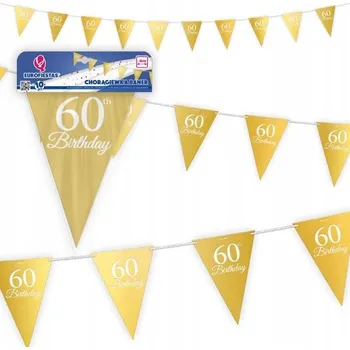 Party dekorace Trojúhelníková narozeninová girlanda k 60. narozeninám