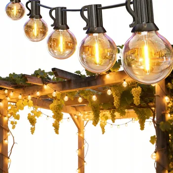 Venkovní osvětlení ZAHRADNÍ SVĚTELNÝ ŘETĚZ 18m 30 LED Světýlka Venkovní 240V