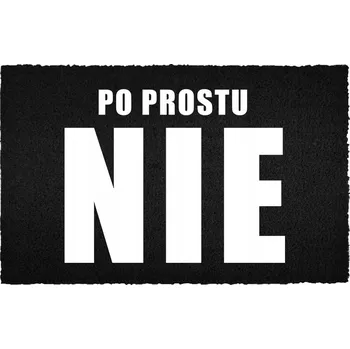 Rohožka KOKOSOVÁ VSTUPNÍ ROHOŽKA ČERNÁ 40X60 KE DVEŘÍM - S NÁPISEM "PROSTĚ NE"