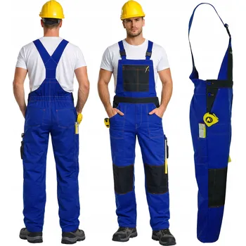 Pracovní obuv Pánské pracovní kalhoty s laclem, ochranné, pohodlné, neomezují v pohybu, velikost 60