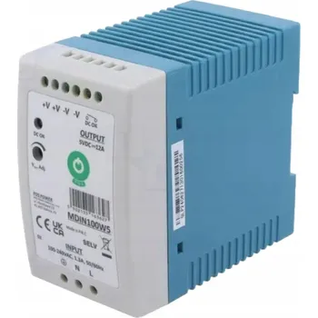 spínaný zdroj SPÍNANÝ ZDROJ NAPÁJENÍ REGULOVATELNÝ RELÉ NA DIN LIŠTU PFC 50W 10A 5V POS POWER