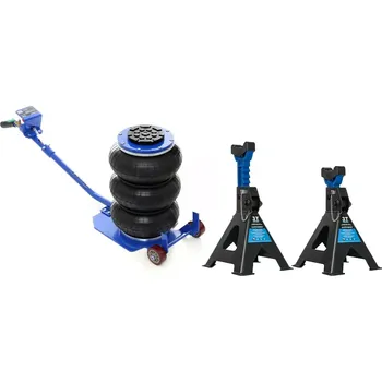 Autodílna AKČNÍ SET Pneumatický měchový zvedák 3,5t TA256 s 3t podpěrami MB-JS3T