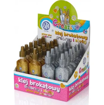 Kancelářské lepidlo Astra CREATIVO Glitrové lepidlo se třpytkami 35ml, stříbrná, 332118001