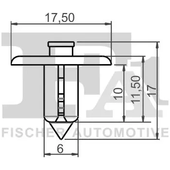 Lišta karosérie Klip, ozdobná / ochranná lišta FA1 22-30002.5