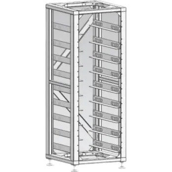 Šatní skříň Racková skříň 19" bez dveří a boků pro sestavy DEYE BOS-G, HV, střední, generace 2