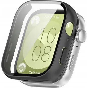 Ostatní příslušenství k chytrým hodinkám Pouzdro pro chytré hodinky HUAWEI Watch Fit 3 černé s tvrzeným sklem