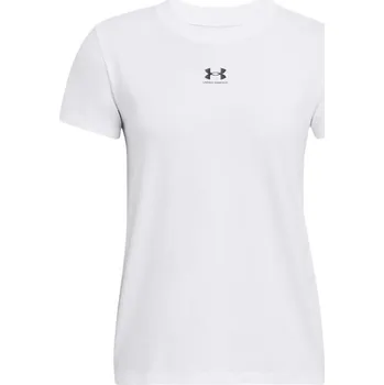 Dámské tričko Under Armour Rival Core hydro white/black XL