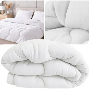 přikrývka PŘIKRÝVKA 200x220 cm Teplá Fleecová Měkká na Chladné Noci Velká Textom XXL