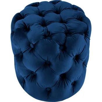 Taburet Taburet podnožka Sametová otomana čalouněná Drancy, tmavě modrá