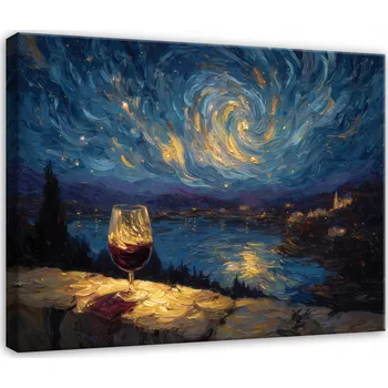 Obraz OBRAZ ABSTRAKCE KRAJINA DO LOŽNICE OBÝVACÍHO POKOJE NA PLÁTNĚ 100x70