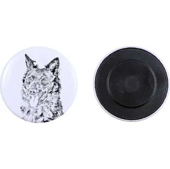 Obraz Maďarský ovčák Mudi - magnet s psím pozadím, extra lehký a silný