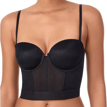 Podprsenka DKNY - Dot mesh podprsenka polokorzetová vyztužená black 70E DK7506
